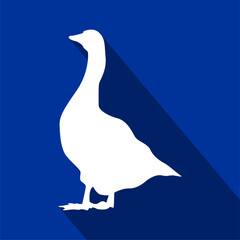 Vector Silhouette of Swan, Goose, or Duck – Versatile Minimalist Design for Icon, Wallpaper, or Background, Editable and Scalable EPS