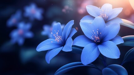 Enchanted Blue Flowers