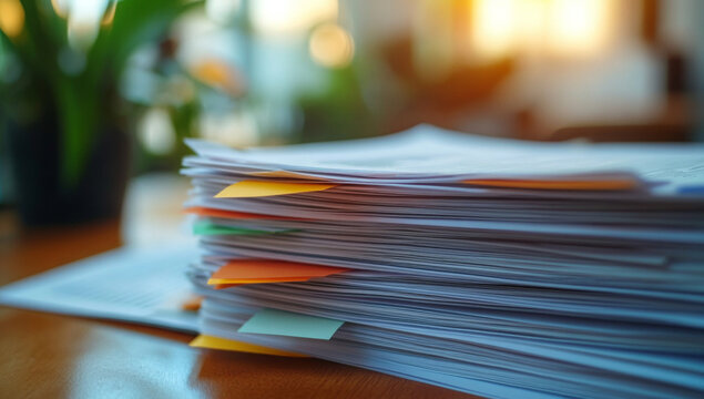 A close-up of legal documents with highlighted sections on new business rules

