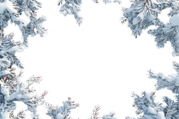 Obraz premium PNG A snow border background nature winter.
