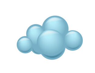 Simple blue cloud icon, ideal for weather forecasts, climate apps, or sky-related projects. A clean and versatile illustration for digital and print use. Vector illustration