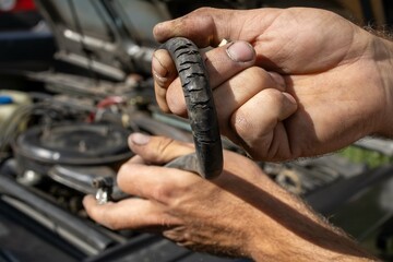 hands of a person working in a workshop