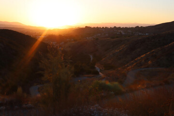 sunset in the mountains