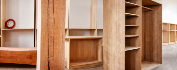 furniture cupboards cabinet assembly, furniture factory in a warehouse, small entrepreneur business