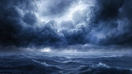 Obraz premium storm clouds over the sea