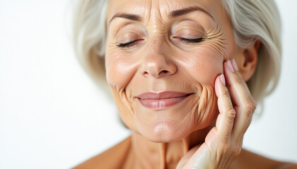 Fototapeta premium Mature Woman's Face Close Up