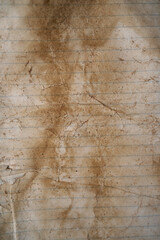 texture vintage look. science and learning background copy space,  dirty sheet and empty space , sheet of old paper . background old notebook with stains empty sheet vintage texture 
