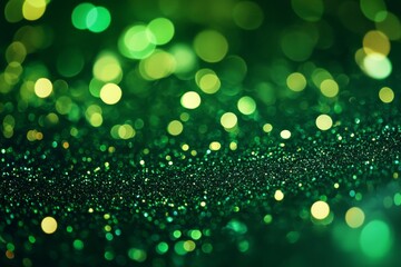 Obraz premium Vibrant green glittering background for celebration, perfect for christmas and spring festivities