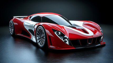 Generic and unbranded sport car on a dark background