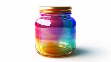 Colorful glass jars in various shapes and hues, adding a touch of creativity and brightness to any space. AI generative