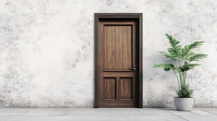 Fototapeta premium Door mockup with transparent background for edits