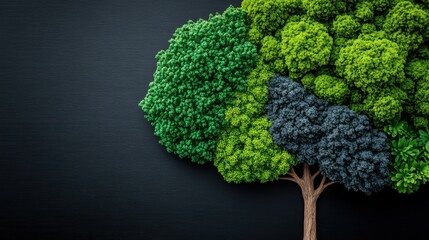Vibrant Trees Symbolizing Climate Change and Ecology