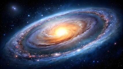 Fototapeta premium colorful cosmic nebula illustration with vibrant glowing effect suitable for astronomy themes