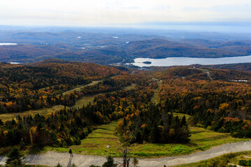 Panoramic landscape from atop of Mont Tremblant