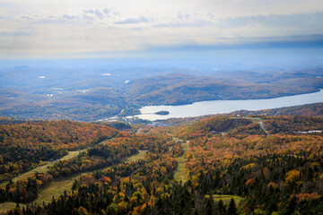 Panoramic landscape of Mont Tremblant, Canada