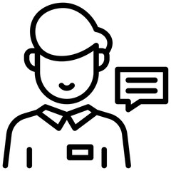 Employee Icon. Male Worker Icon