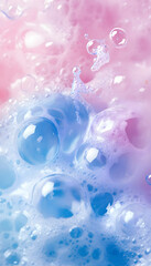 Lathered Soap Suds and Bubbles Background for Cleanliness Concept  -