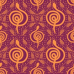 Summer animals seamless snake pattern for wrapping paper and new 2025 year