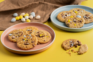 chocolate easter egg chip cookies