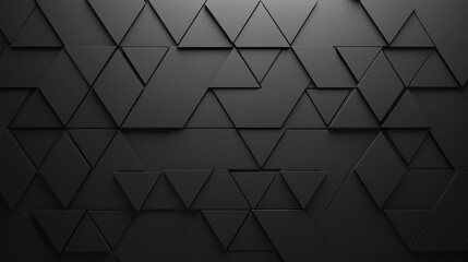 Explore a sleek, futuristic design with a polished black triangle tile wall that enhances modern spaces.