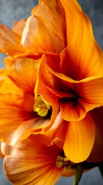 Blooming orange clivia miniata flowers showcasing stunning visual effects