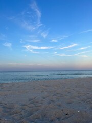 Sunset sky over the ocean 