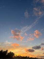 Sunset sky in Punta Cana, Dominican Republic