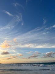 Sky over the ocean in Punta Cana, Dominican Republic 