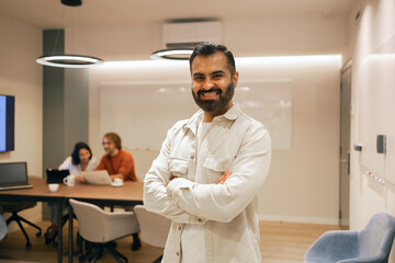 Modern Coworking Space with a Happy Professional Team