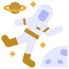 astronaut flat icon
