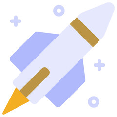 rocket flat icon