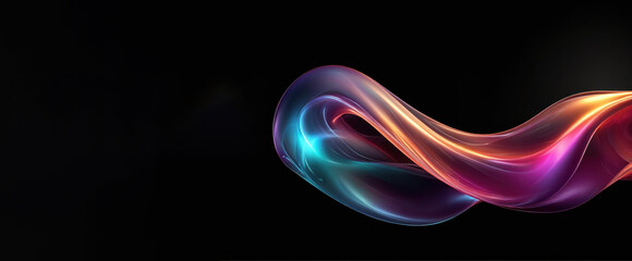 Futuristic Digital Wave Design with Bold Colors and Blank Space for Text on Dark Background