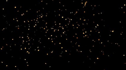 Confetti reflective particles festive bursts 4k pack with alpha png layer. New year or award and birthday themed isolated elements, slow motion falling after explode - Powered by Adobe
