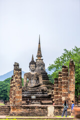 Fototapeta premium Sukhothai Old Town National parks of Thailand In the days of hundreds of years ago