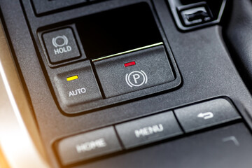Obraz premium Dashboard, inner workings of a car.Modern car interior details. Car detailing.