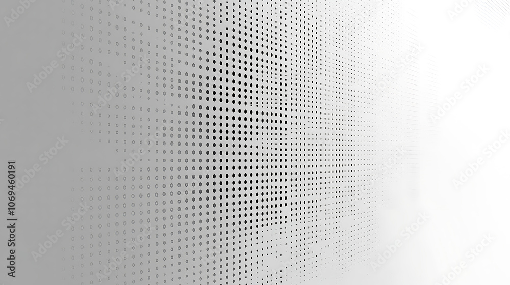 Poster grey light grid with lines and dots in it