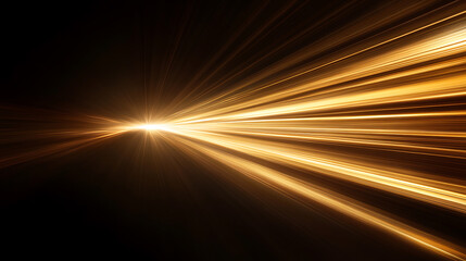 gold light beams moving across the dark nighttime