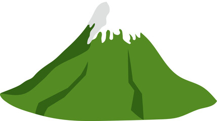 Obraz premium Snow Capped Mountain Icon Illustration