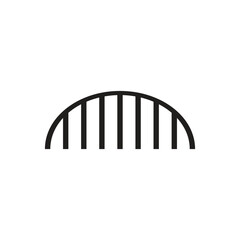 Logo bridge line stroke minimalist with blank background