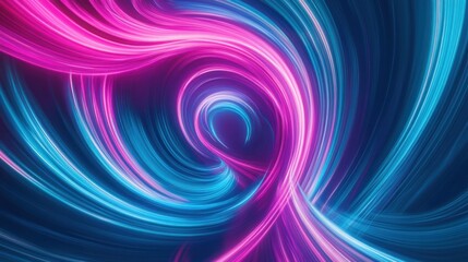 Abstract Neon Swirls