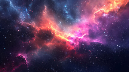 Obraz premium Nebula starscape. Ethereal. Illustration