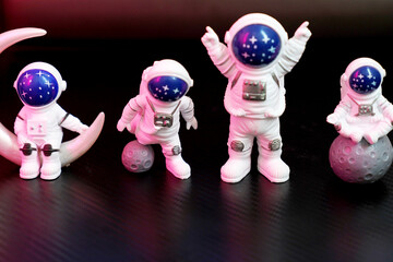 Naklejka premium toy figure Astronaut. Toy minifigures