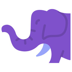 Obraz premium elephant flat icon