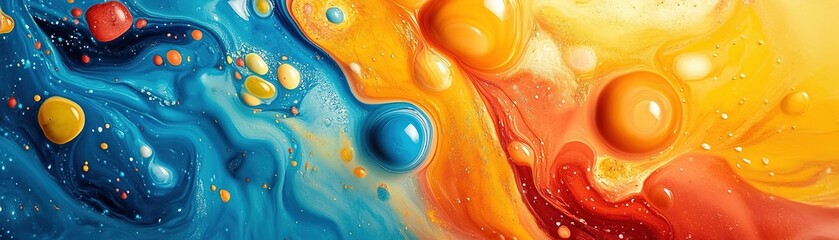 Explore the vibrant colors and swirling patterns of abstract art in fluid dynamics