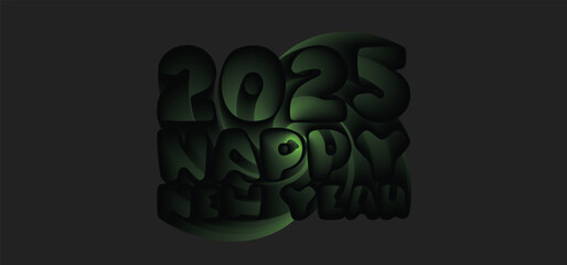 Modern Happy New Year 2025 Celebration: Stylish Card, Banner & Background Designs with Elegant Typography, and Digital Illustrations for Greeting Posters, Wallpapers & Abstract Art