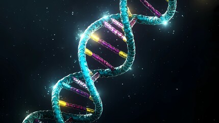 Obraz premium Soft, abstract DNA double helix pattern with glowing highlights, perfect for scientific illustrations and biotech-themed stock images