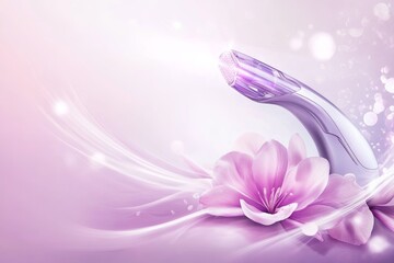 Naklejka premium Diode laser hair removal for smooth skin during a professional beauty treatment session in a clinic