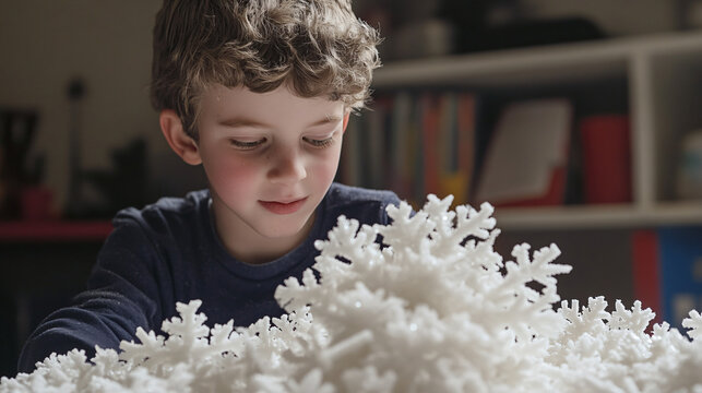 An educational program for children about the science of snowflakes and their formation.
