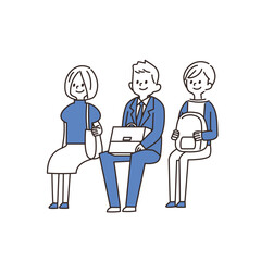 電車内　イラスト　座席