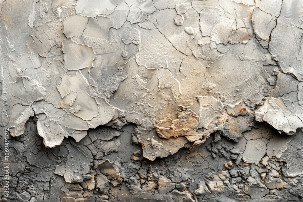 Poster Light Gray and Beige Concrete Wall Background with Abstract Texture for Design and Copy Space